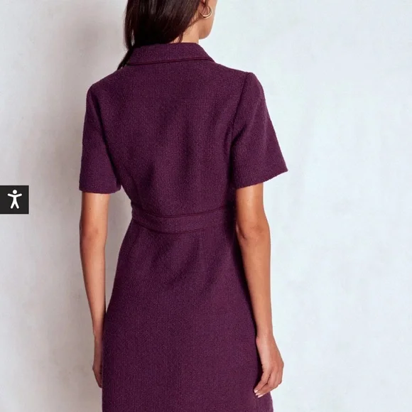 NWT Boden Rich Purple Midi Dress - Picture 3 of 3